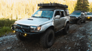 Sherpa Roof Rack 3rd Gen 4Runner Rear corner view of rack on vehicle outside 