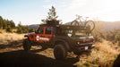 Jeep Gladiator Roof Rack Rear corner view of rack on truck on trail