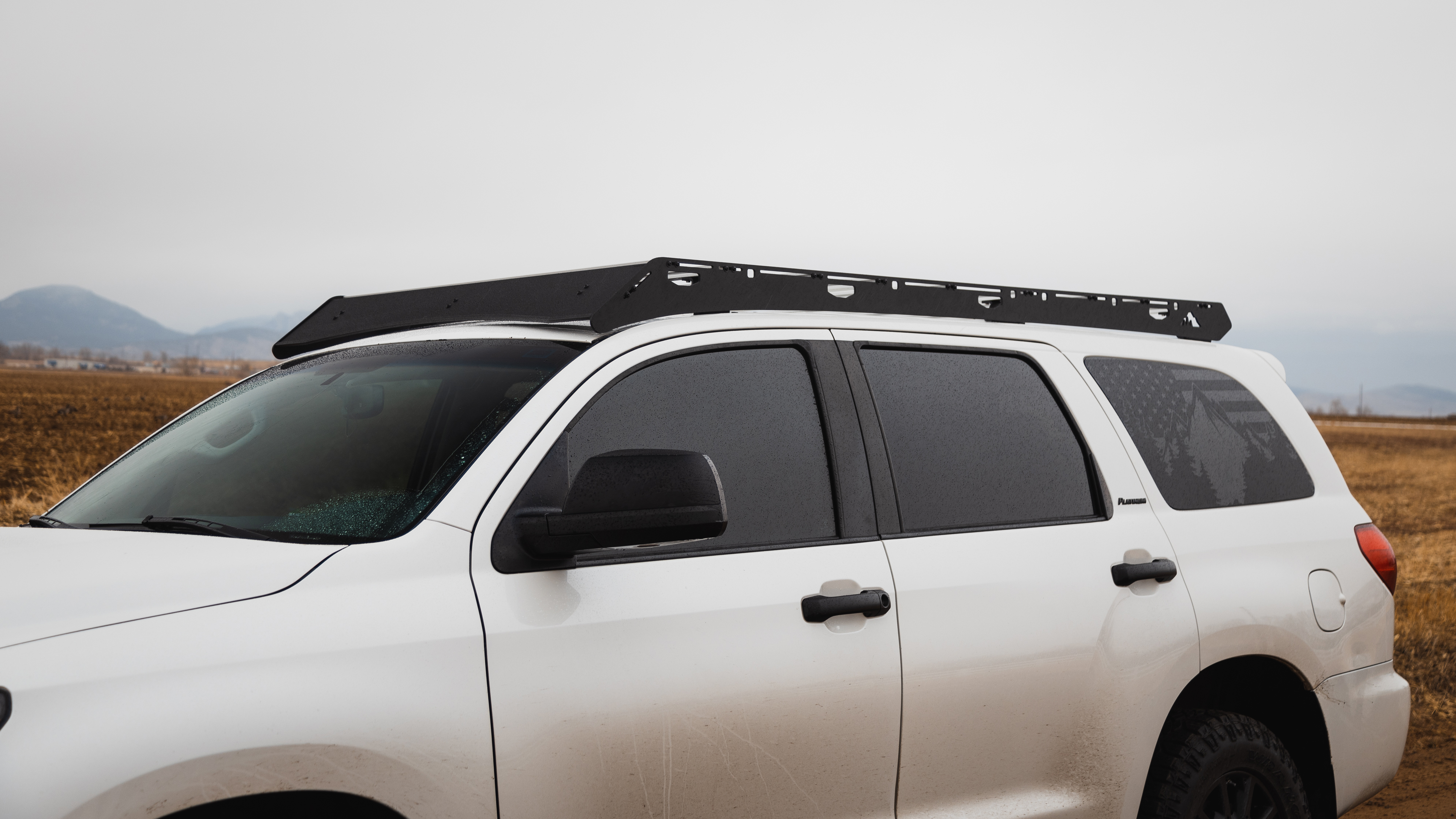 2nd Gen Sequoia Roof Rack eye level side view outside