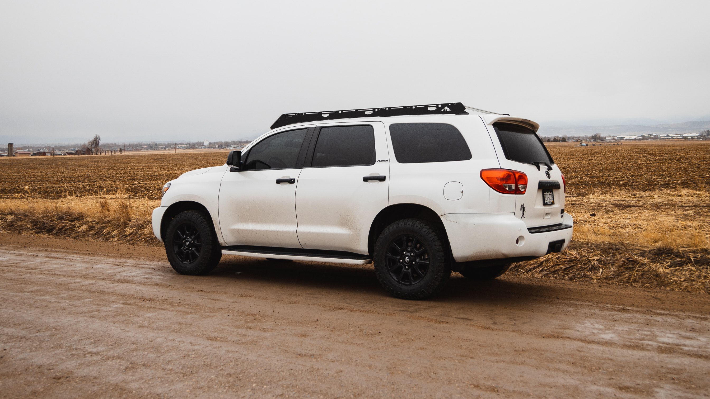 2nd Gen Sequoia Roof Rack wide angle driving view