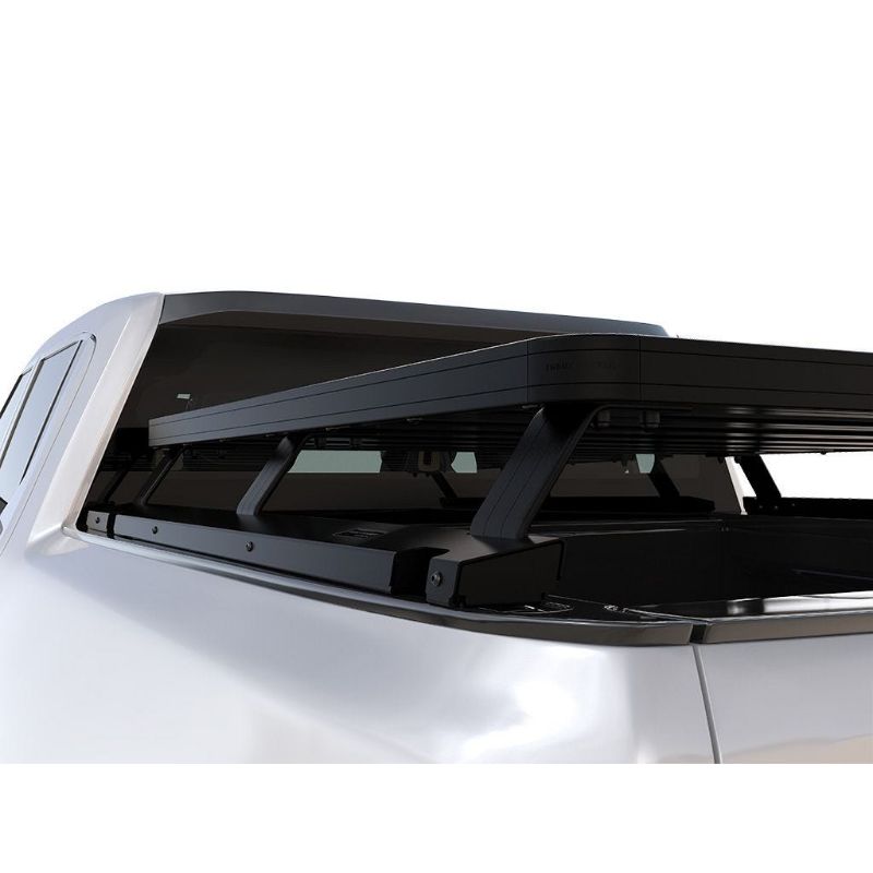 Front Runner Slimline II Rivian R1T Bed Rack back left corner view