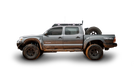 2nd/3rd Gen Toyota Tacoma Roof Rack Side view of rack on vehicle on white background
