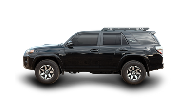 The Needle (2010-2023 4Runner Half Roof Rack) Side view of rack on vehicle outside