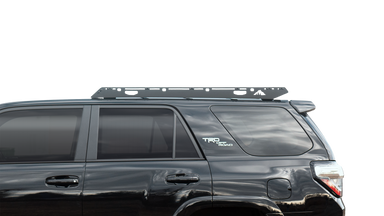 The Needle (2010-2023 4Runner Half Roof Rack) Close up of rear corner of rack on vehicle