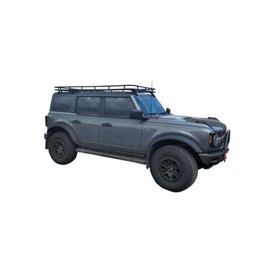 Warrior Products 6th Gen Ford Bronco Basket Roof Rack front corner view