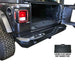 Warrior Products Jeep JL / JLU MOD Series Rear Bumper with steps and the trunk is open