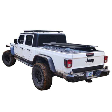 Warrior Products Jeep Gladiator JT Platform Bed Rack back driver side view