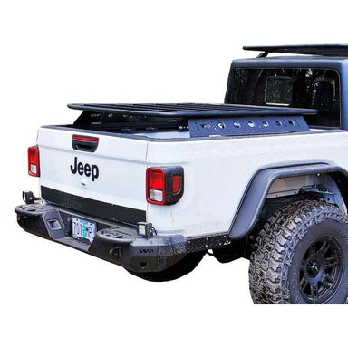 Warrior Products Jeep Gladiator JT Platform Bed Rack back passenger side view