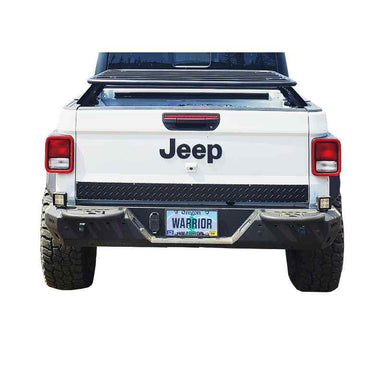 Warrior Products Jeep Gladiator JT Rear MOD Bumper with steps back view