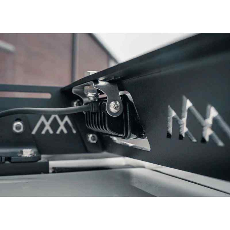 Backwoods Adventure Mods DRIFTR Roof Rack for Toyota 4Runner (5th Gen) Close up of electrical on roof rack