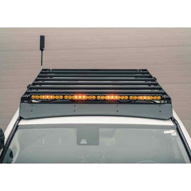 Backwoods Adventure Mods DRIFTR Roof Rack for Toyota 4Runner (5th Gen) Front view of roof rack on vehicle 