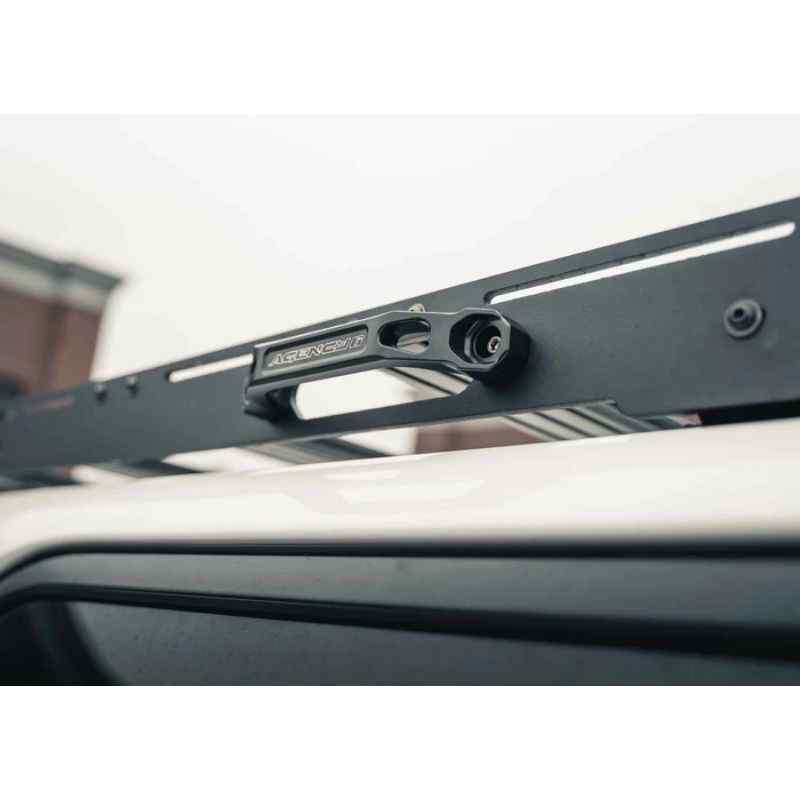 Backwoods Adventure Mods DRIFTR Roof Rack for Toyota 4Runner (5th Gen) Close up of roof rack handle