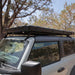 Badass Tents 2021-23 Ford Bronco 2 Door Roof Rack for Hardtop – NEW 2.0 ALL ALUMINUM. Front eye level view of roof rack on vehicle outside