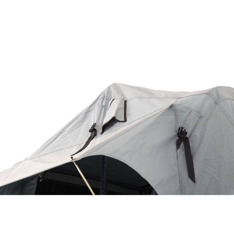 Body Armor 4X4 Sky Ridge Pike Soft Shell Rooftop Tent (2 Person). Close up of top corner of open tent