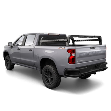 Chevrolet Silverado 1500 / 2500 SHIPROCK Mid Rack System MIDRACK TUWA PRO®️ rear corner view on white background