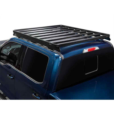 Front Runner Ford Super Duty F-250-F-350 (1999-Current) Slimline II Roof Rack Kit / Low Profile Angled view of roof rack on vehicle