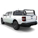 Ford Maverick 4CX Series Shiprock Height Adjustable Bed Rack Truck Bed Cargo Rack System TUWA PRO®️ rear corner view installed on white background