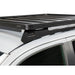 Front Runner Toyota Tacoma (2005-Current) Slimline II Roof Rack Kit. Close up of corner of roof rack on vehicle