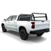 GMC Sierra 1500 / 2500HD 4CX Series Shiprock Height Adjustable Bed Rack Truck Bed Cargo Rack System TUWA PRO®️ rear view installed on white background
