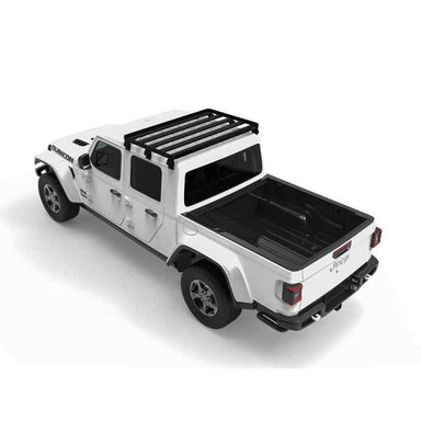 Front Runner Jeep Gladiator JT (2019-Current) Slimline II Roof Rack Kit Top view of roof rack on truck