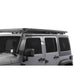 Front Runner Jeep Wrangler JK 4 Door (2007-2018) Extreme Slimline II Roof Rack Kit View of roof rack at eye level on vehicle