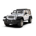 Front Runner Jeep Wrangler JKU 4 Door (2007-2018) Extreme Pro Slimline II Roof Rack Kit Roof rack on vehicle on white background