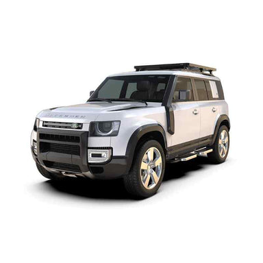 Front Runner Land Rover New Defender(2020-Current) 110 w/OEM Tracks Slimline II Roof Rack Kit Roof rack on vehicle on white background