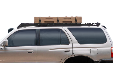 3rd Gen Toyota 4Runner Low Profile Roof Rack Closer view of side of rack on vehicle on white background