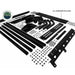 Overland Vehicle Systems Discovery Rack - Mid Size Truck Short Bed Application top view included parts on white background