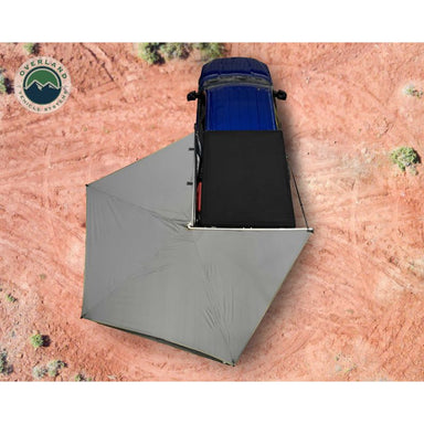 Overland Vehicle Systems Nomadic 270 LT Awning - Driver Side - Dark Gray With Black Cover top view assembled
