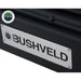 Overland Vehicle Systems Bushveld II 2+ Person Hard Shell Roof Top Tent Close up of Bushveld logo