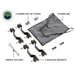 Overland Vehicle Systems Bushveld Hard Shell Roof Top Tent - 4 Person Storage bag and mounting accessories