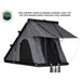 Overland Vehicle Systems Mamba III Hard Shell Roof Top Tent Side view of open tent on white background 