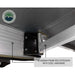 Overland Vehicle Systems Nomadic Awning 180 - Dark Gray With Black Cover close up of hardware  on white background
