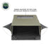 Overland Vehicle Systems Nomadic 4 Extended Roof Top Tent. Top view of skylight and mesh