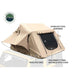 Overland Vehicle Systems 3+ Person TMBK Roof Top Tent Exterior angled view of open tent on white background