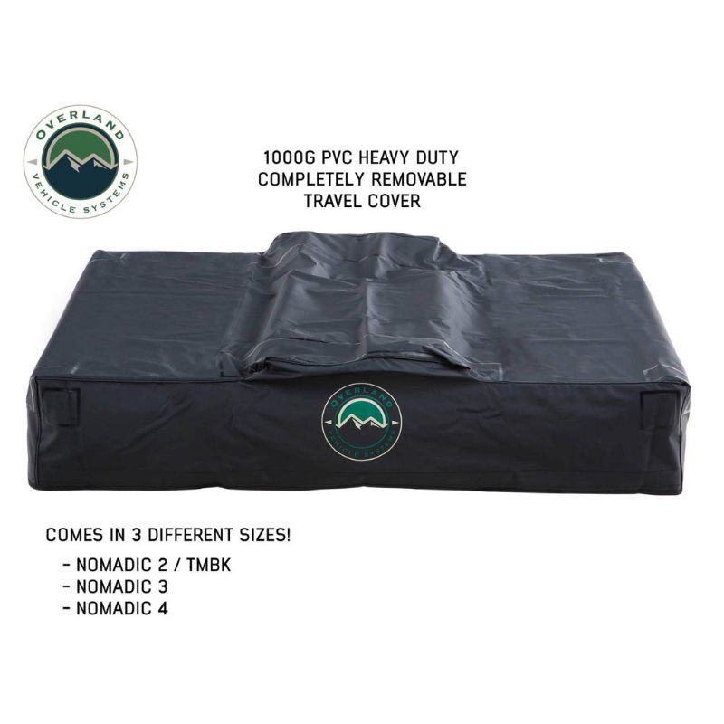 Overland Vehicle Systems 3+ Person TMBK Roof Top Tent View of tent cover on white background