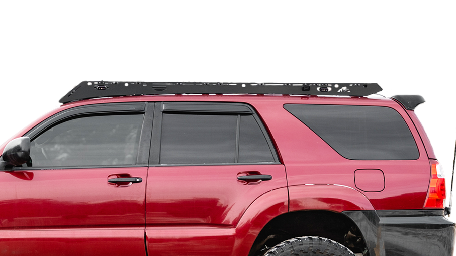 4th Gen Toyota 4Runner Roof Rack Side close view of rack on vehicle on white background