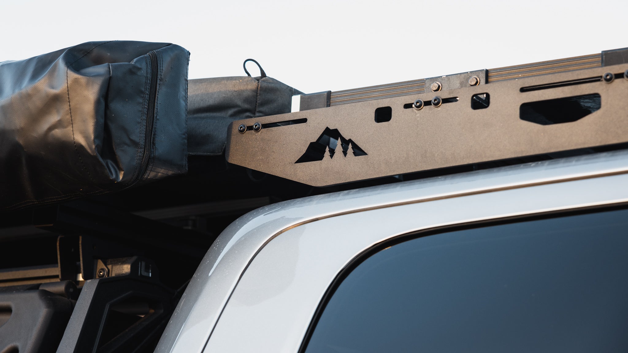 Ram Truck Roof Rack Close up of rear corner of rack on vehicle