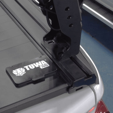 Shiprock Height Adjustable Bedrack System Retractable Cover Rails Compatible Truck Bed Cargo Rack System TUWA PRO®️  close up corner
