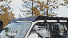 80 Series Landcruiser Roof Rack Eye level front corner view of rack on vehicle outside