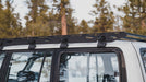 80 Series Landcruiser Roof Rack eye level side view of rack on vehicle outside