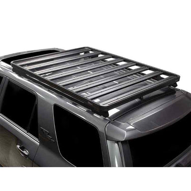 Front Runner Toyota 4Runner (5th Gen) 3/4 Slimline II Roof Rack Kit Top view of Roof rack on vehicle on white background