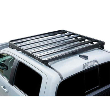 Front Runner Toyota Tacoma (2005-Current) Slimline II Roof Rack Kit / Low Profile Top view of Roof rack on vehicle on white background