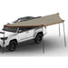 Tuff Stuff Overland 180 Degree Awning, XL, Driver or Passenger Side, C-Channel Aluminum, Olive assembled left view on white background