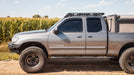 1st Gen Toyota Tundra Roof Rack Eye level side view of rack on vehicle outside