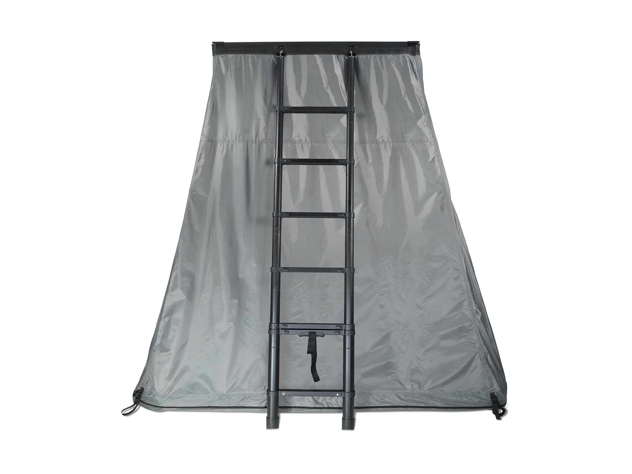 C6 Outdoor Rev Room Platform Annex assembled rear view with ladder on white background