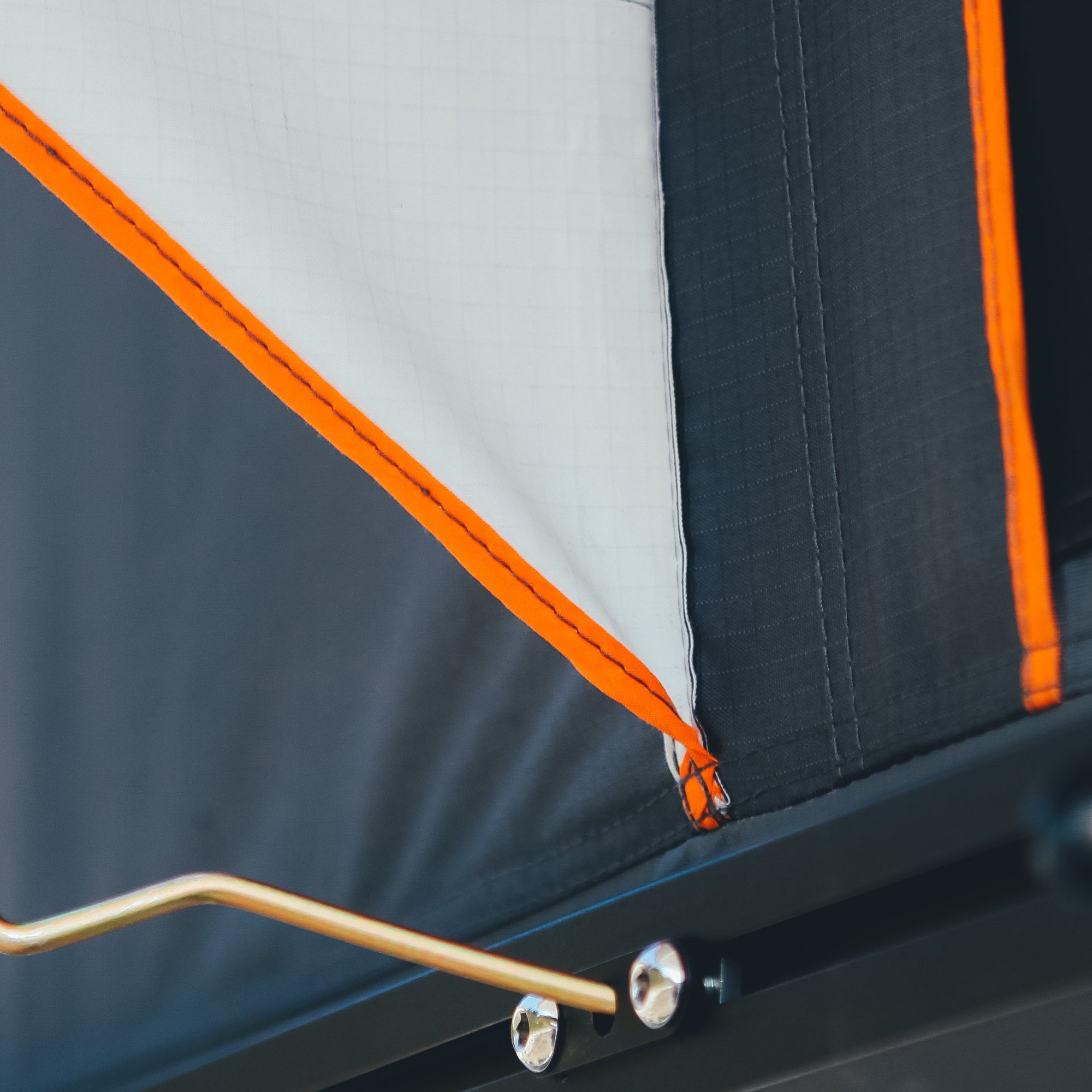 Trustmade Scout Pro Series - Triangular Hard Shell Rooftop Tent  close up of stitching