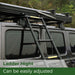 Trustmade Scout Plus Series - Triangular Hard Shell Rooftop Tent with Roof Rack adjustable ladder attached