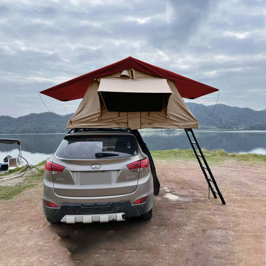 open on vehicle Trustmade Wander Series - Standard Size Soft Shell Rooftop Tent-Soft Shell Rooftop Tent-Trustmade-Car Camp Pro